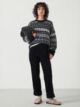 HUSH Lisa Corduroy Joggers, Black