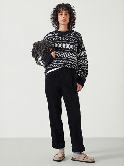 HUSH Lisa Corduroy Joggers, Black