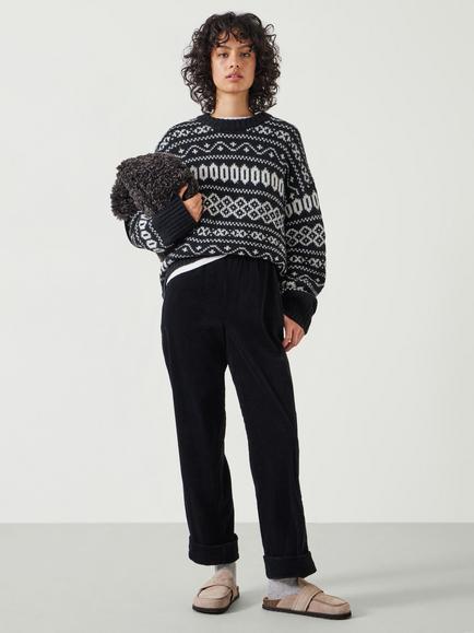 HUSH Lisa Corduroy Joggers - view 2, Black