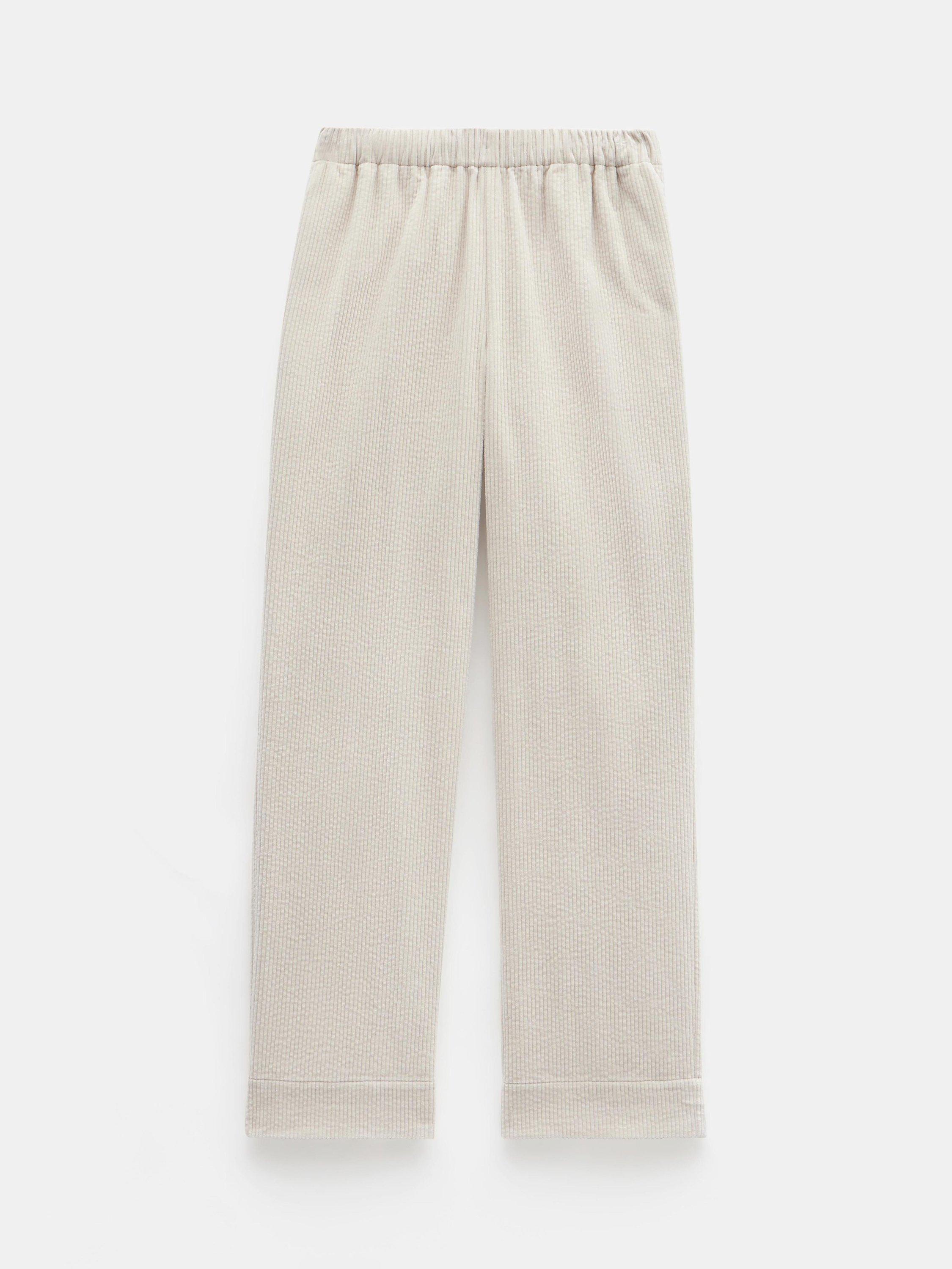 Product image 4 of 6, which shows HUSH Lisa Corduroy Joggers, Ecru, 4