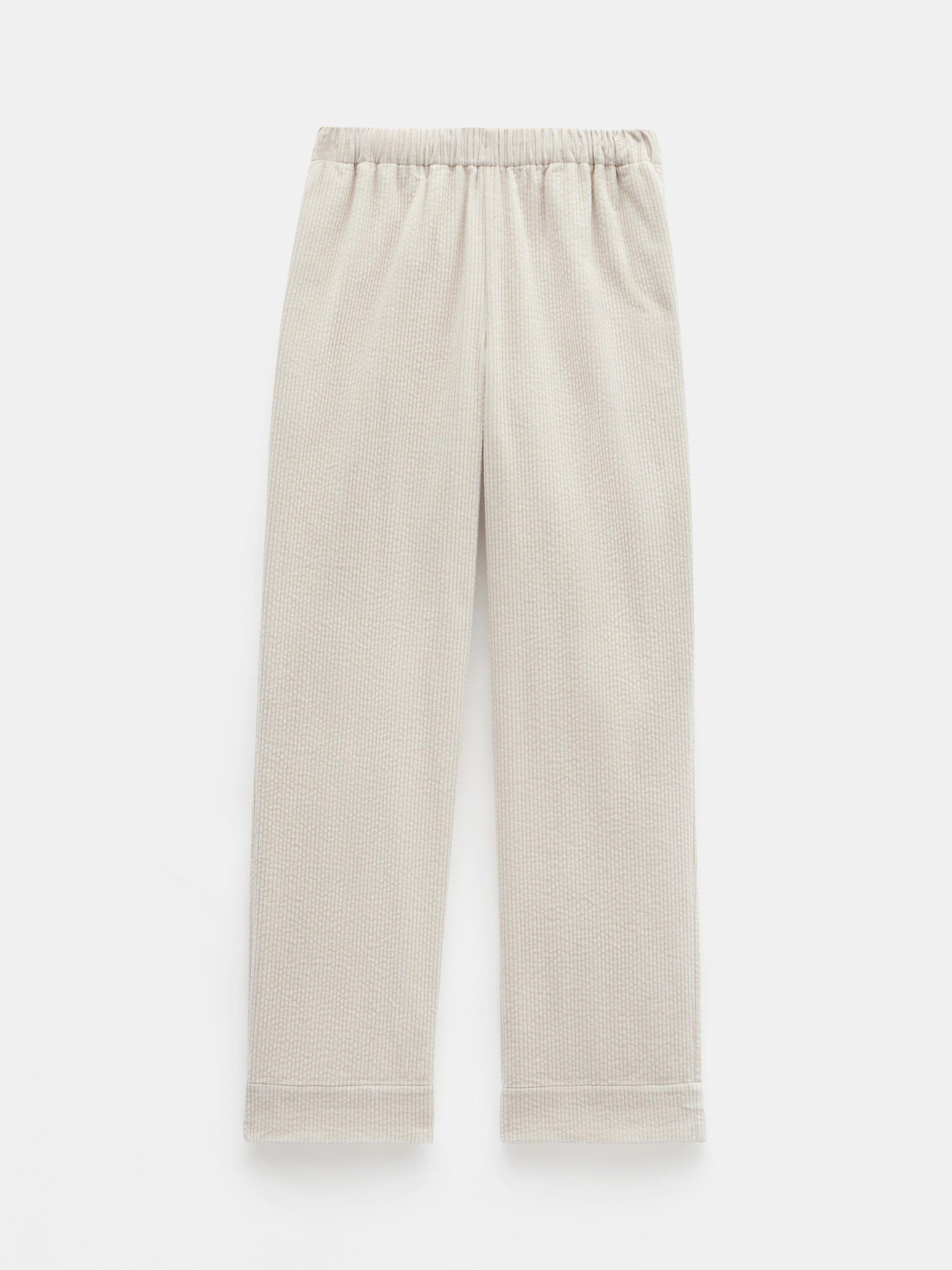 Product image 6 of 6, which shows HUSH Lisa Corduroy Joggers, Ecru, 4
