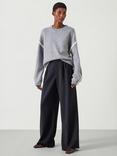 HUSH Lya Wool Blend Wide Leg Trousers