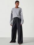 HUSH Lya Wool Blend Wide Leg Trousers