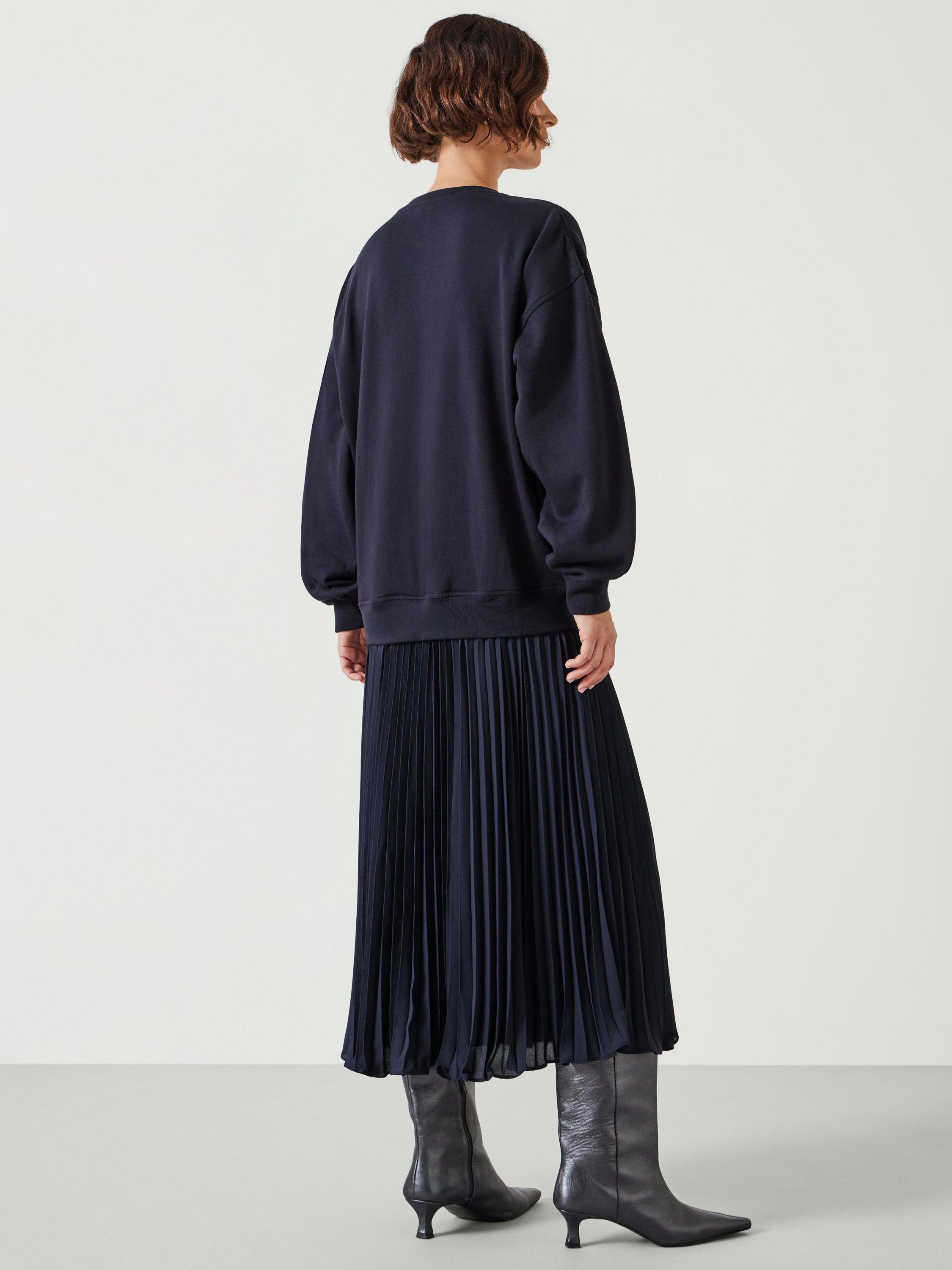 Product image 3 of 5, which shows HUSH Gabriela Cotton Blend Sweat Dress, Night Sky, XXS