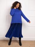 Live Unlimited Curve Ombre Pleat Skirt, Blue