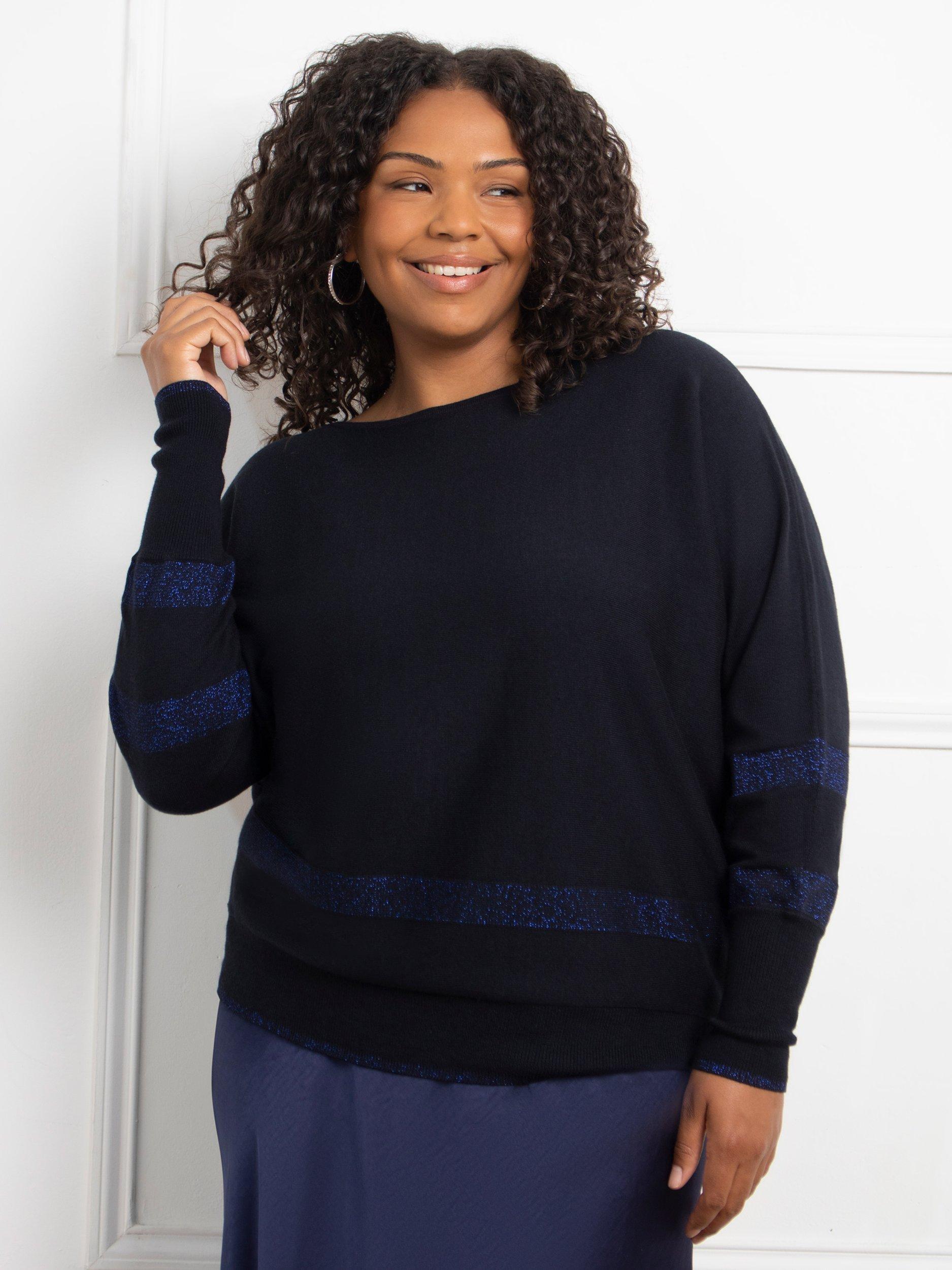 Plus size navy jumper hotsell