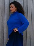 Live Unlimited Curve Mock Neck Jumper, Blue