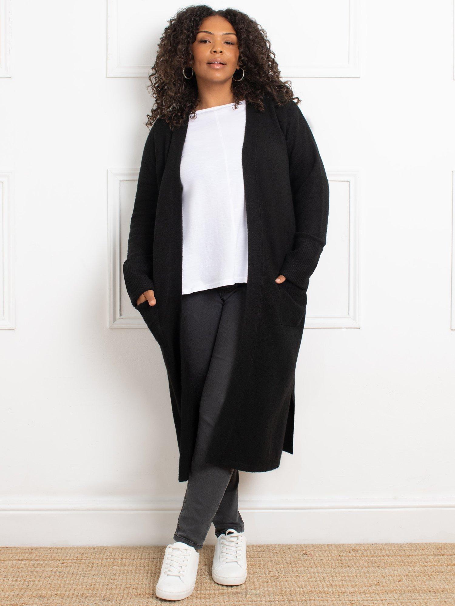 Live Unlimited Curve Longline Cardigan, Black