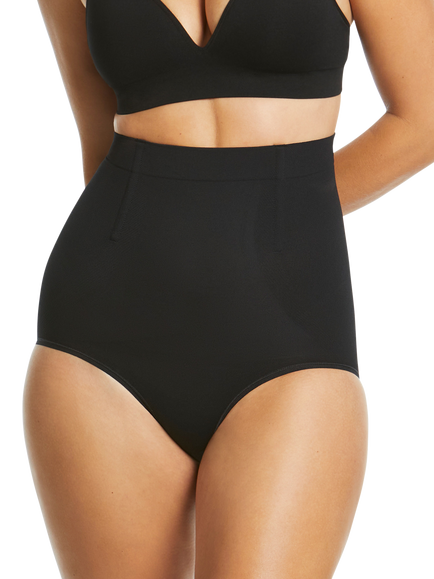 Ambra It's A Cinch Medium Control High Waist Shaper Full Brief, Black