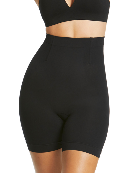 Ambra It's A Cinch Medium Control Mid Thigh Shaper Shorts, Black