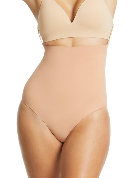 Ambra Killer Curve Firm Control Shaping High Cut Knickers, Toffee, Toffee