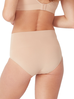 Ambra Seamless Smoothies High Waist Knickers, Pack of 2 - view 2, Beige