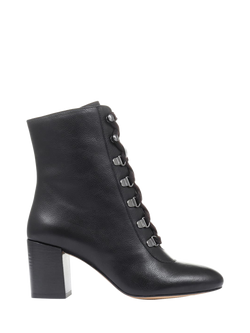 Jones Bootmaker Liana Leather Heeled Ankle Boots, Black