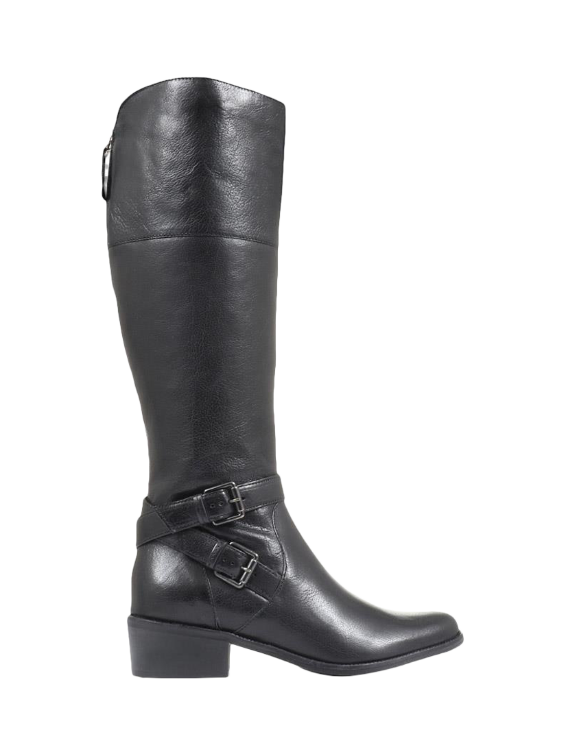 Product image 1 of 7, which shows Jones Bootmaker Phoebe Slim Calf Fit Leather Riding Boots, Black, 3