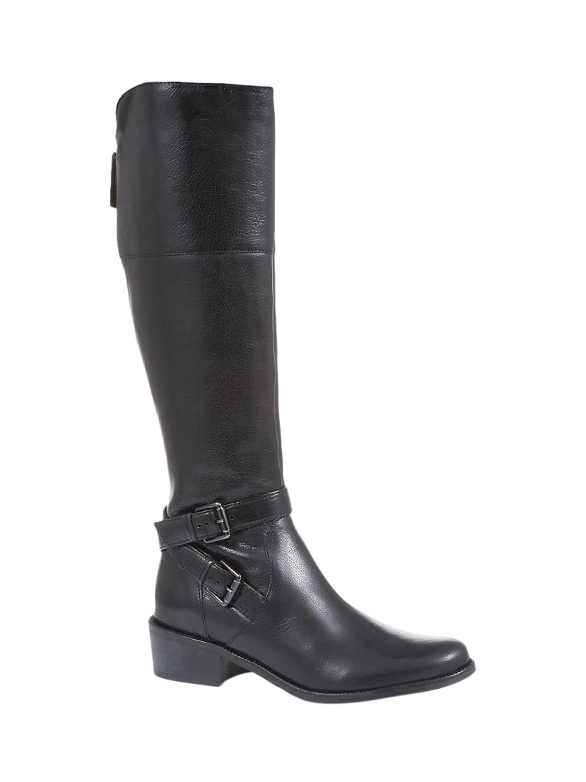 Product image 3 of 7, which shows Jones Bootmaker Phoebe Slim Calf Fit Leather Riding Boots, Black, 3