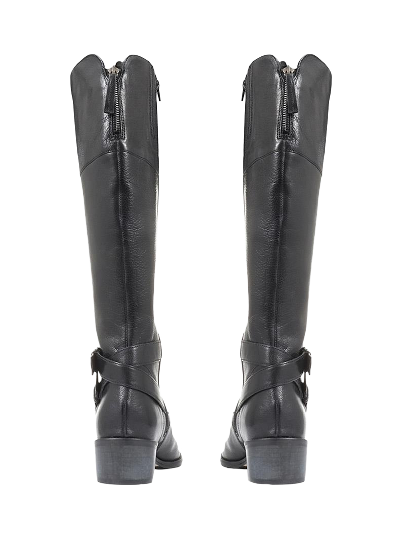Product image 4 of 7, which shows Jones Bootmaker Phoebe Slim Calf Fit Leather Riding Boots, Black, 3
