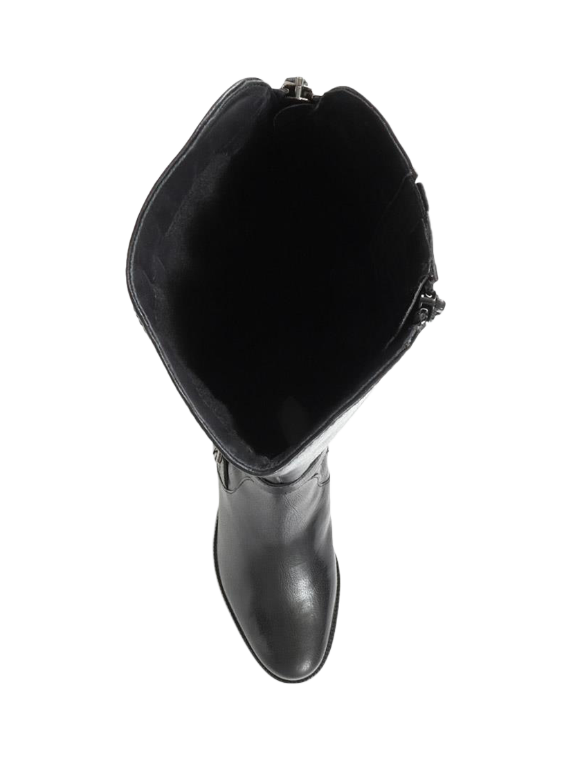 Product image 6 of 7, which shows Jones Bootmaker Phoebe Slim Calf Fit Leather Riding Boots, Black, 3