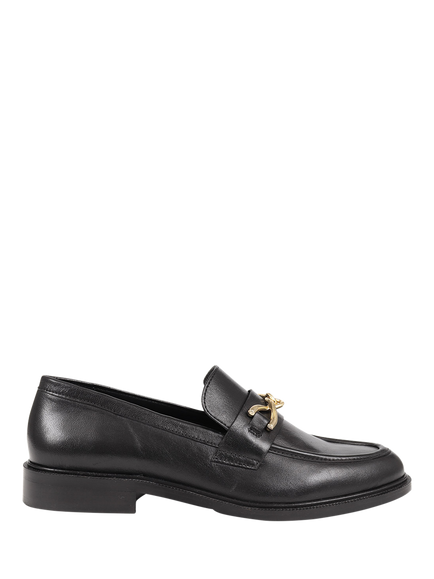 Jones Bootmaker Mari Leather Loafers, Black, Black