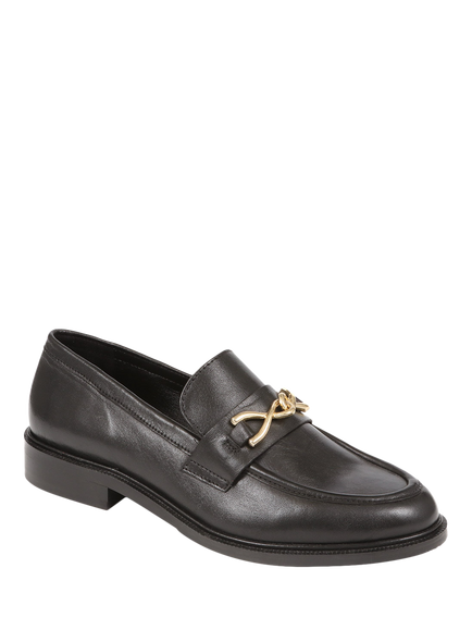 Jones Bootmaker Mari Leather Loafers, Black - view 2, Black