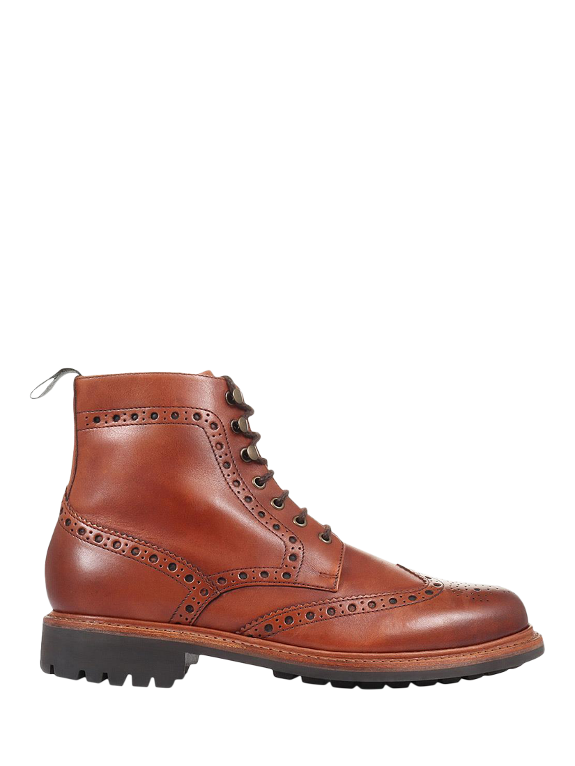 Jones Bootmaker Baker Street Leather Brogue Detailed Boots