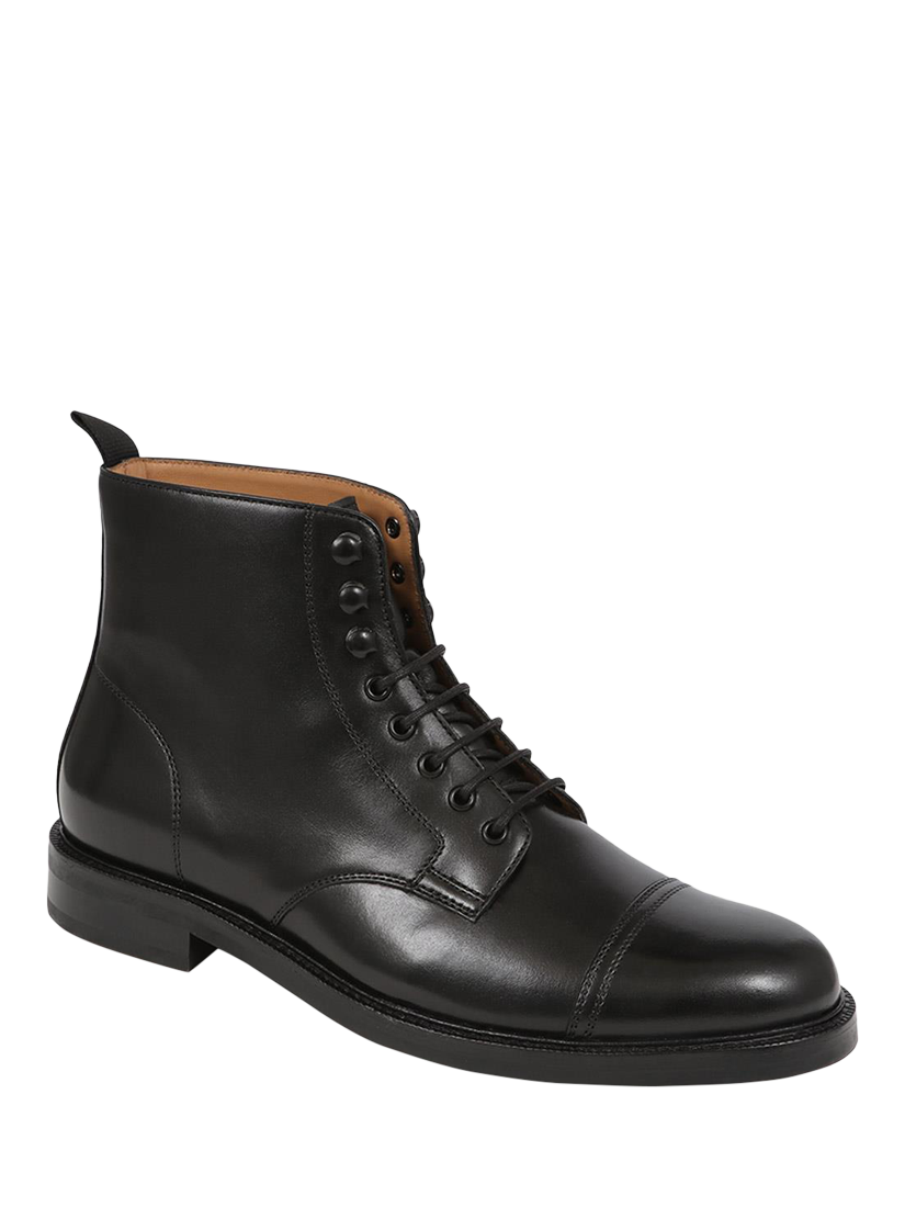 Jones Bootmaker Finch Leather Lace Up Boots Black