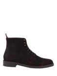 Jones Bootmaker Finch Nubuck Lace-Up Boots, Brown Nubuck