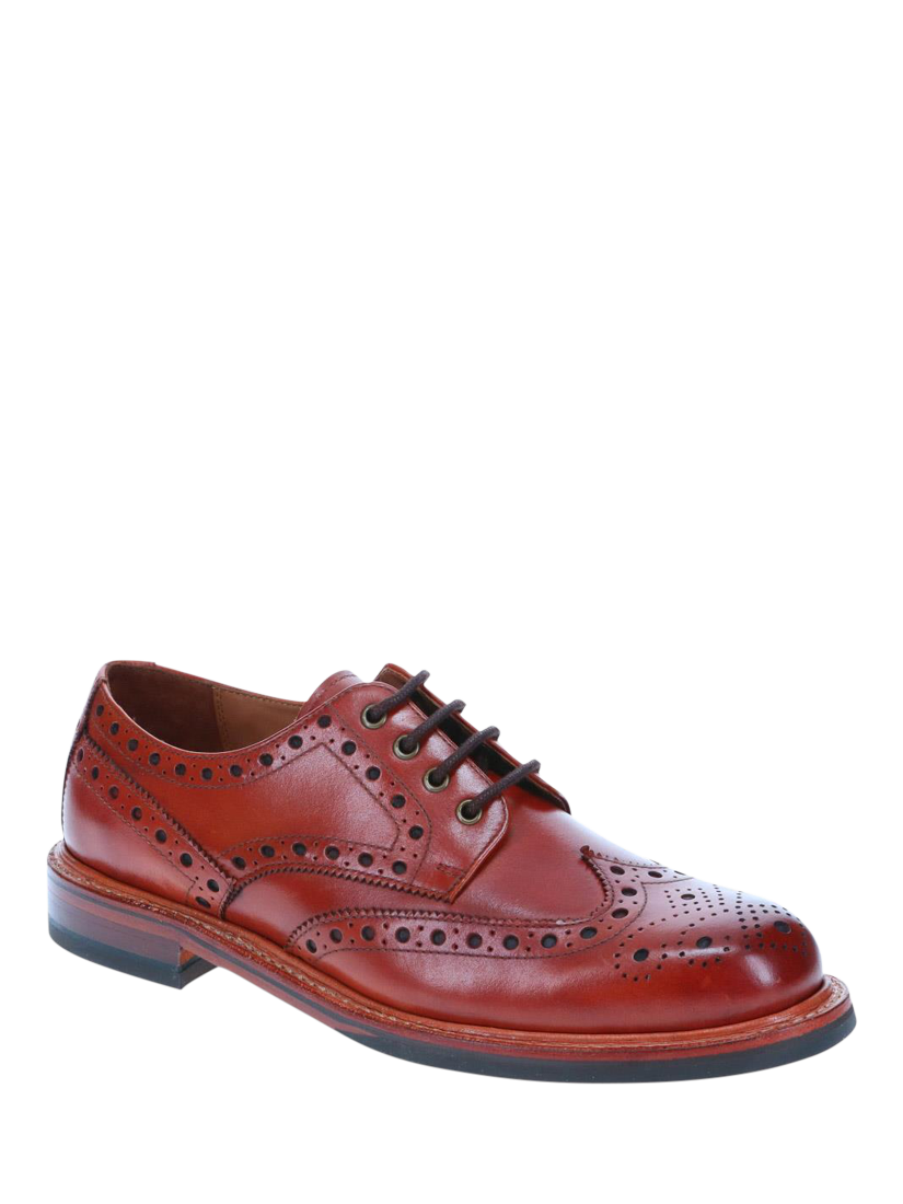 Product image 2 of 5, which shows Jones Bootmaker Bushwick Leather Brogues, British Tan, 8
