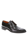 Jones Bootmaker Chino Leather Brogues, Black Polished