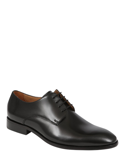 Jones Bootmaker Melvin Leather Oxford Shoes - view 2, Black