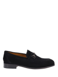 Jones Bootmaker Reece Suede Loafers, Black Suede