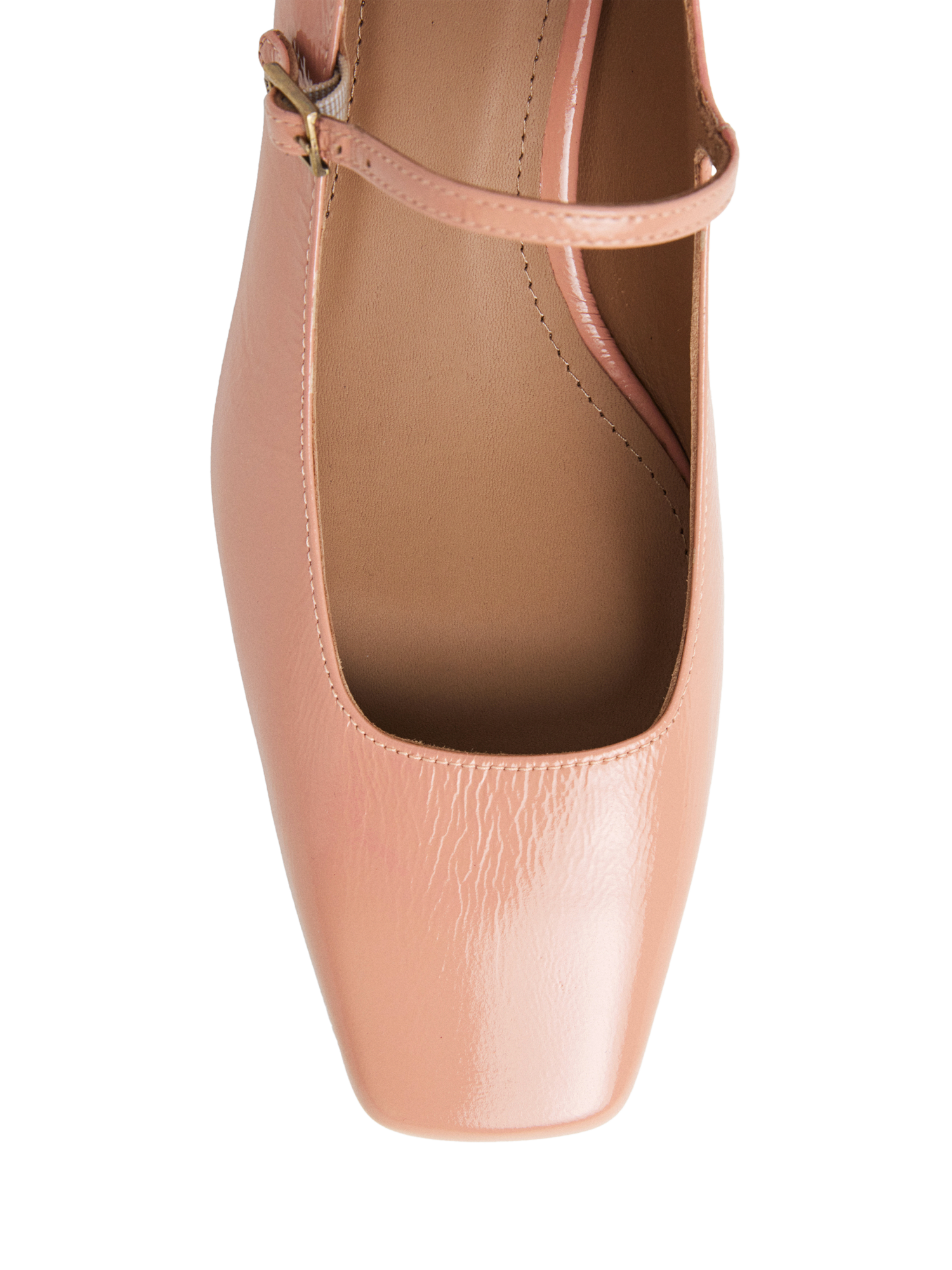 Product image 7 of 8, which shows Flattered Evan Leather Square Heeled Mary Janes, Pink, EU37