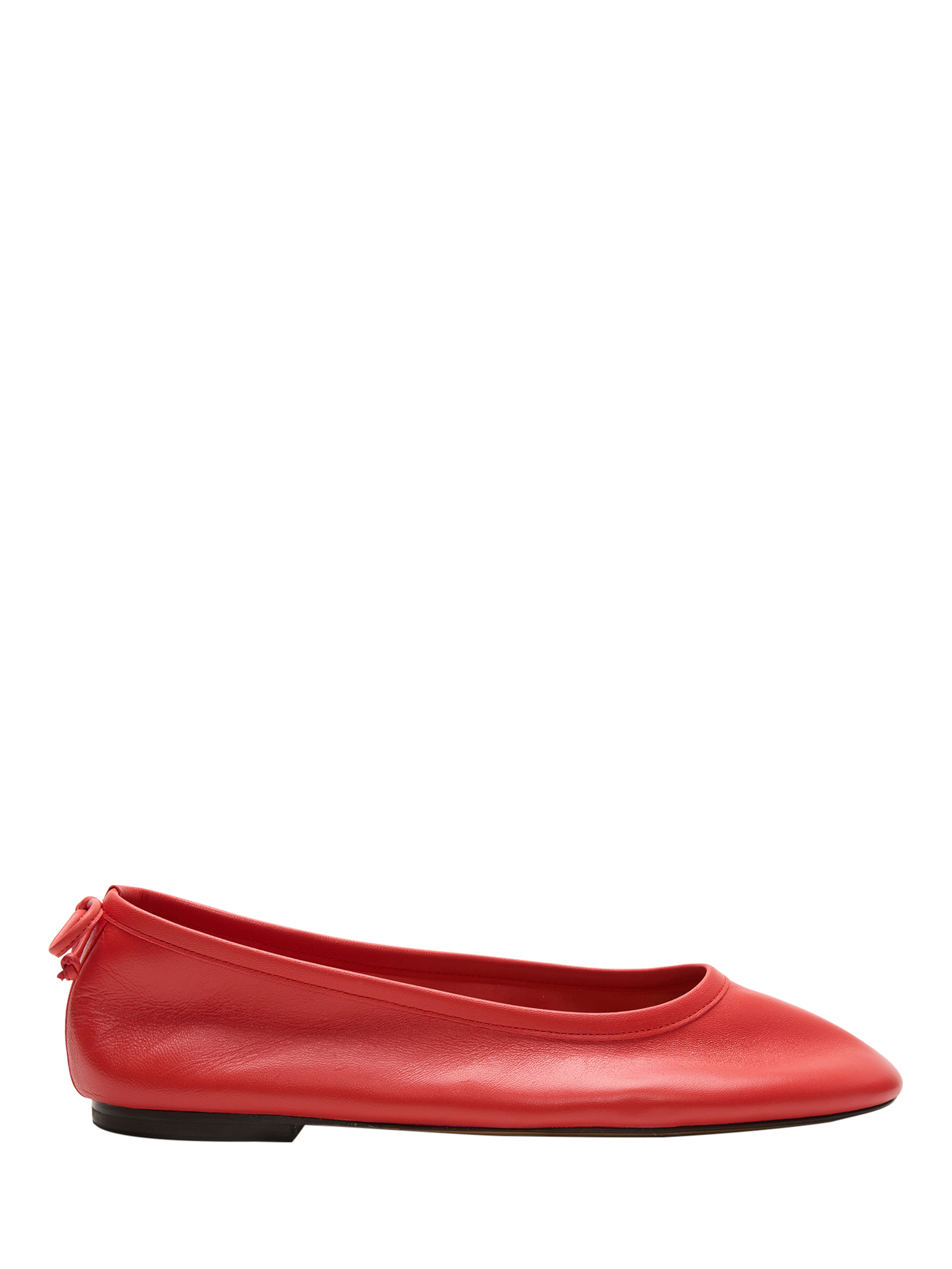 Product image 1 of 6, which shows Flattered Pat Leather Ballerina Pumps, Red, EU37