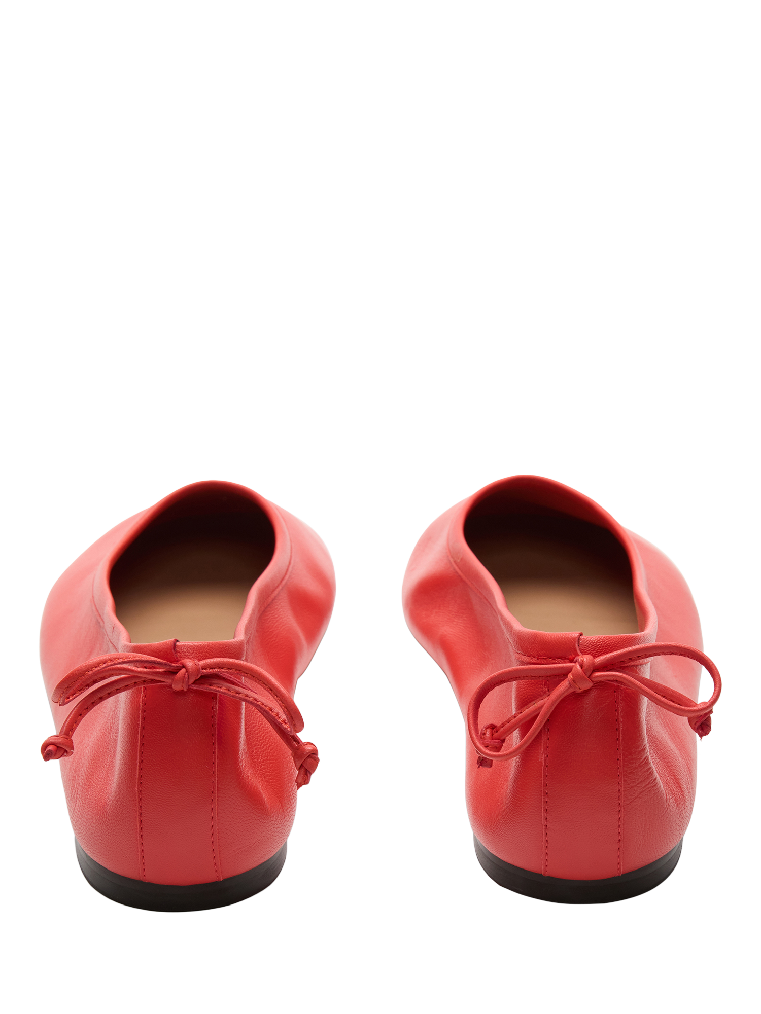 Product image 3 of 6, which shows Flattered Pat Leather Ballerina Pumps, Red, EU37