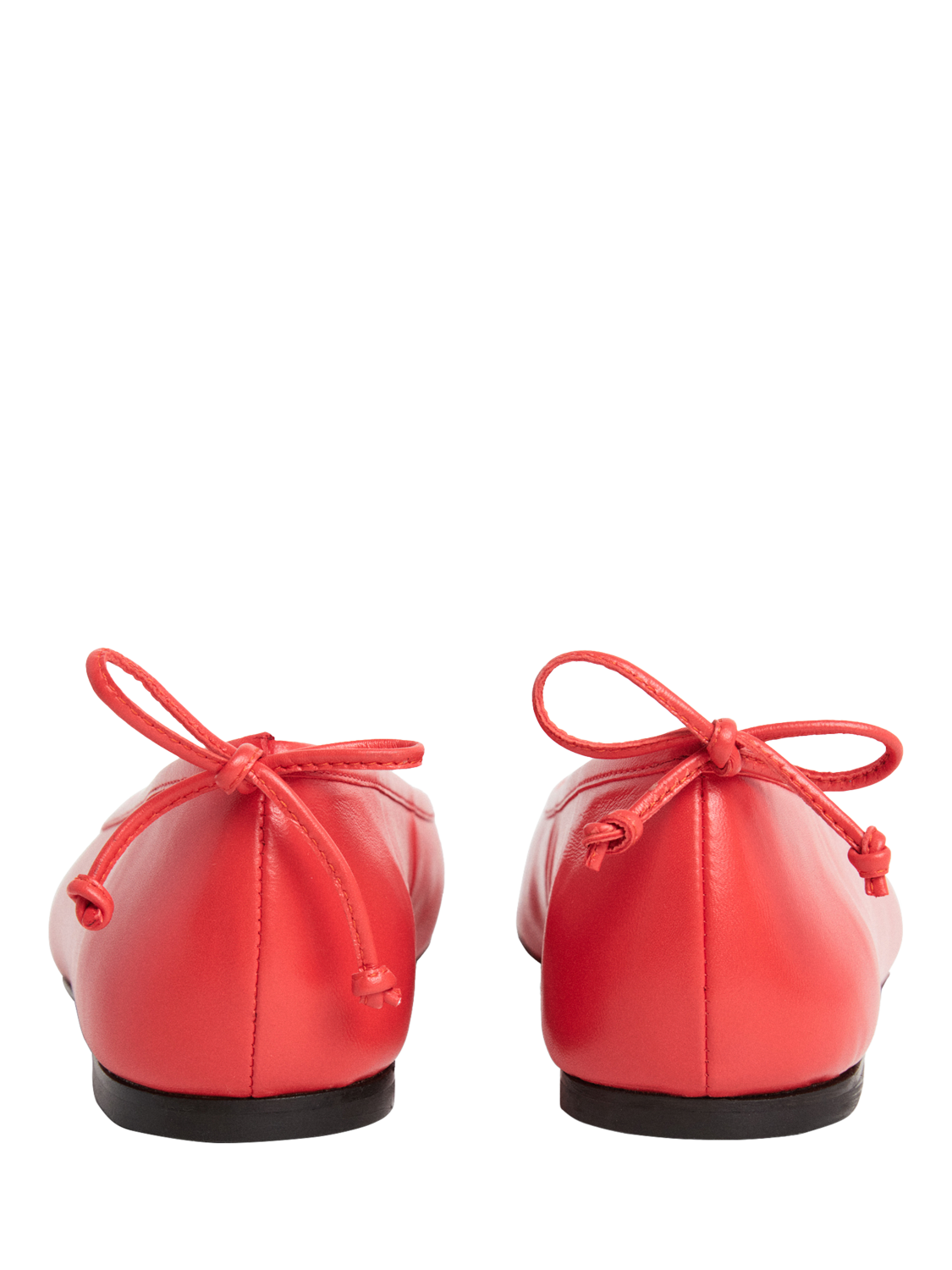 Product image 6 of 6, which shows Flattered Pat Leather Ballerina Pumps, Red, EU37