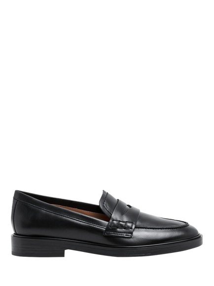Flattered Sara Leather Loafers, Black, Black