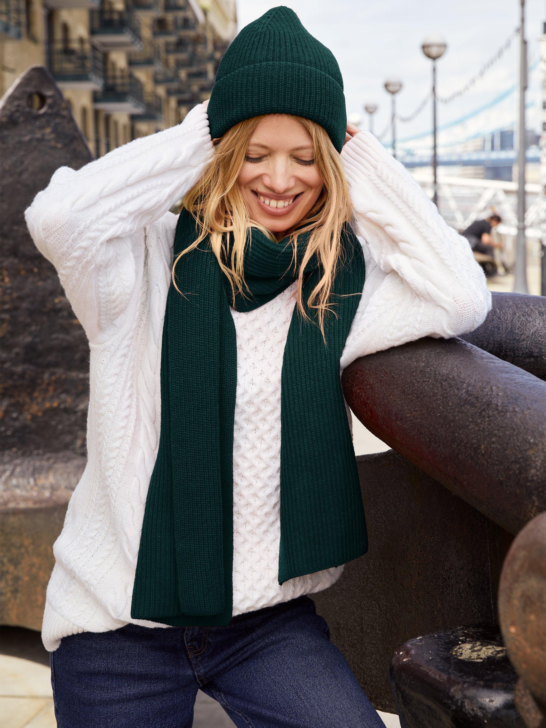 Baukjen Alina Pure Wool Scarf, Forest Green