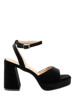 Ravel Surina Velvet Platform Heeled Sandals, Black