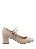 Ravel Howth Patent Heeled Mary Janes, Nude