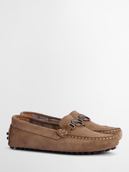 Barbour Laire Suede Driving Shoes, Brown - view 2, Brown