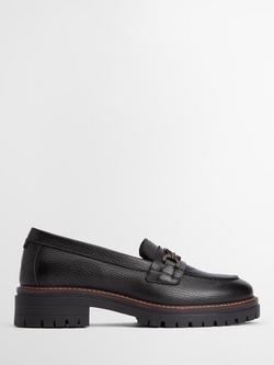Barbour Maddie Leather Loafers, Black, Black