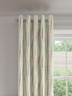 John Lewis Mica Weave Pair Lined Eyelet Curtains, Gold, Gold