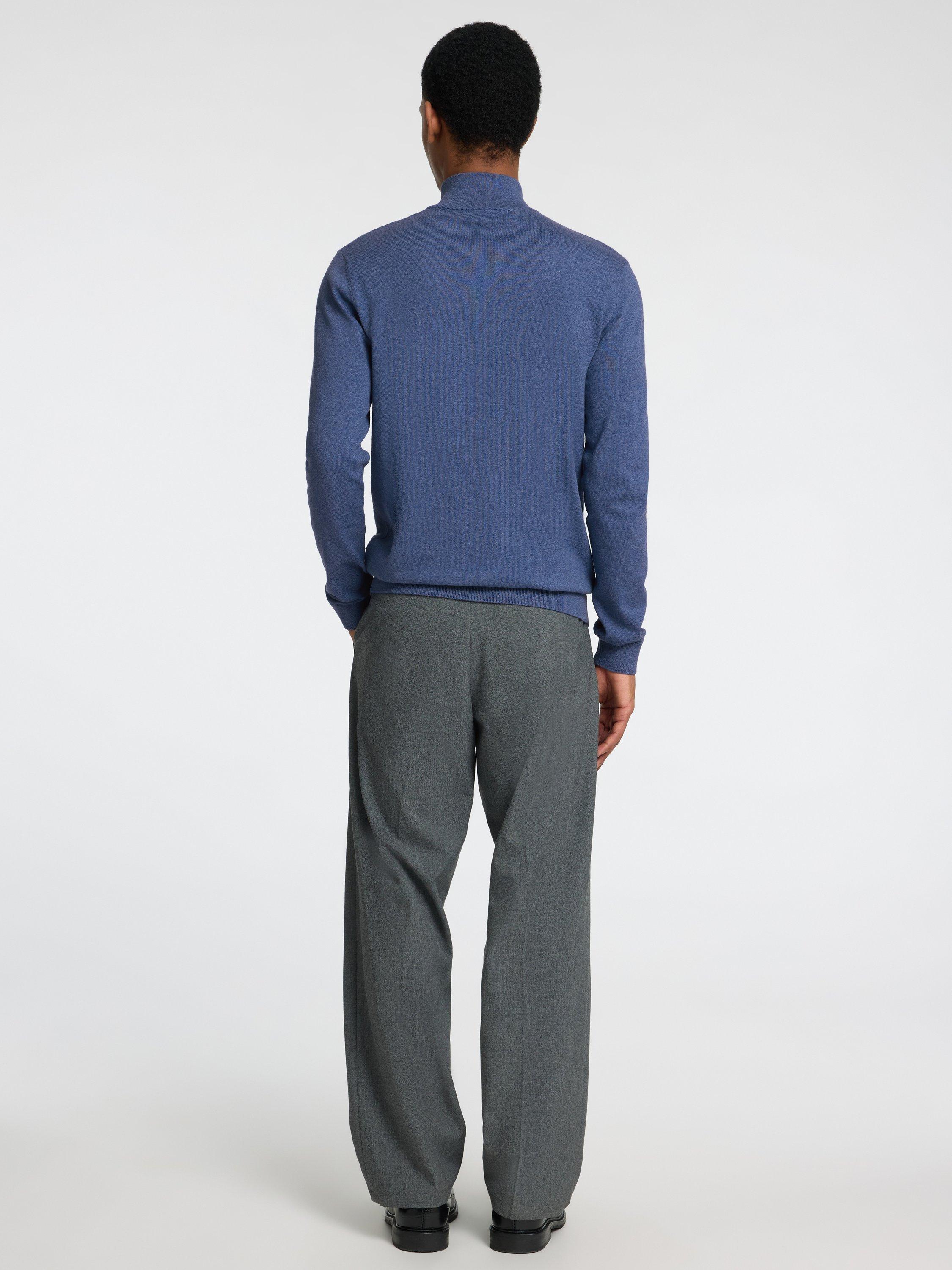 Product image 5 of 6, which shows Selected Half-Zip Jersey Top, Oceana Melange, S