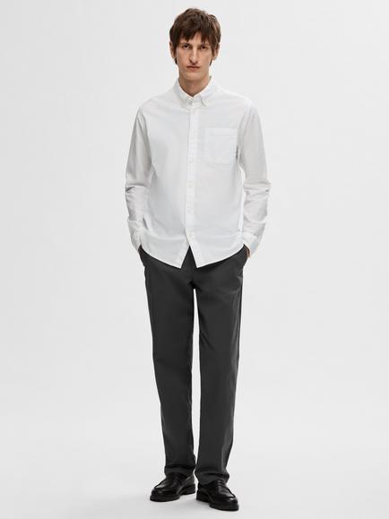 Selected Rick Regular Fit Oxford Shirt - view 2, White