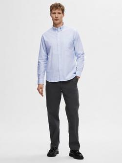 Selected Rick Stripe Regular Fit Oxford Shirt, Skyway/White - view 2, Skyway/White