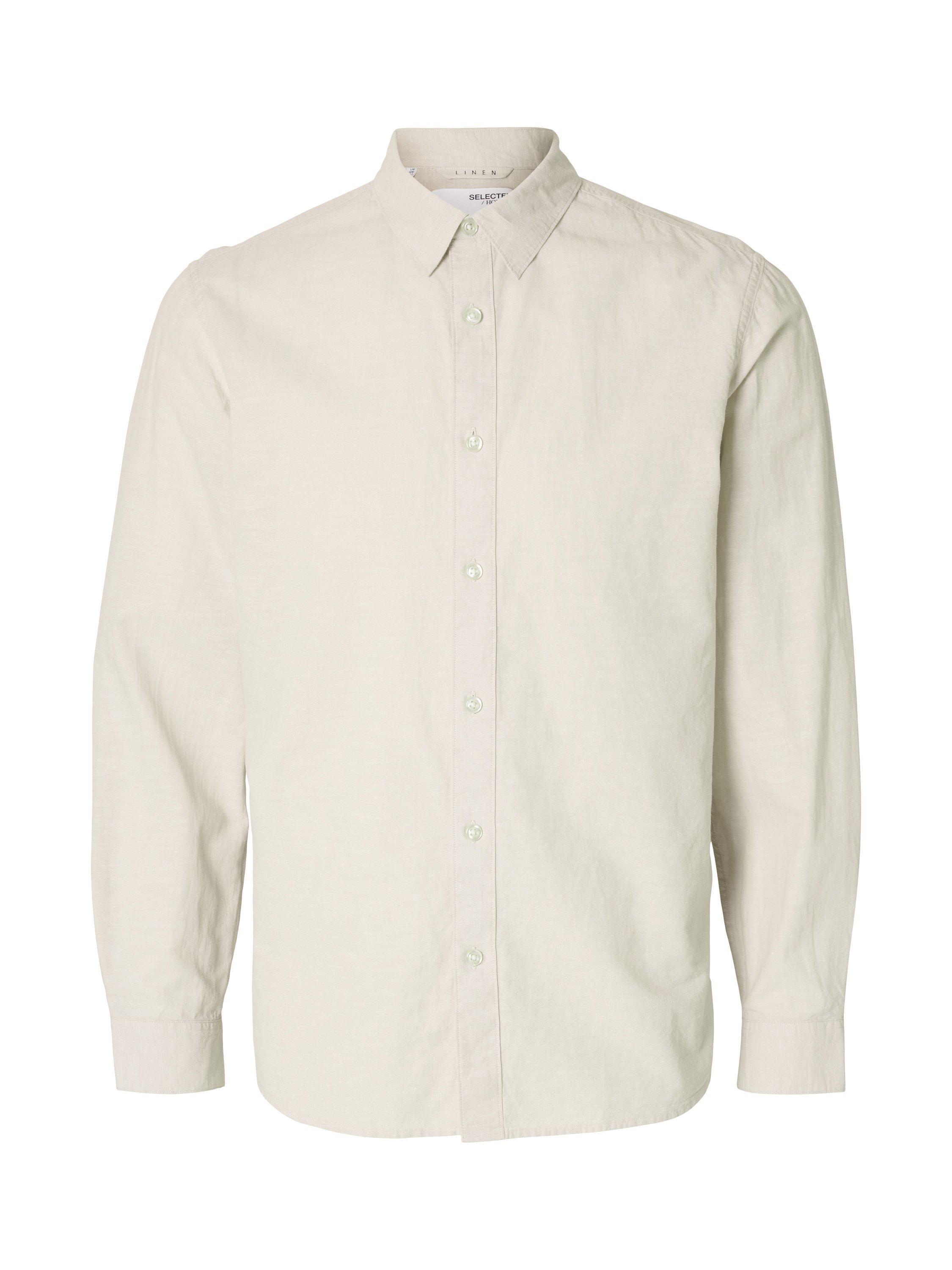 Product image 5 of 5, which shows SELECTED HOMME Linen Blend Regular Fit Shirt, Pure Cashmere, S