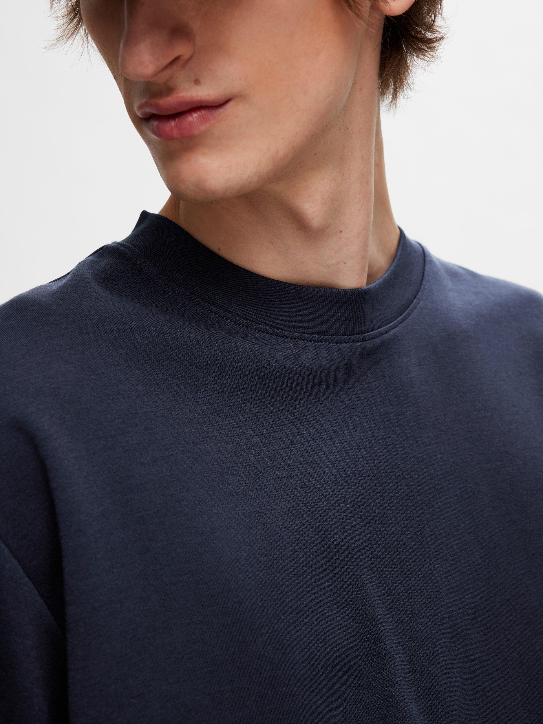 Product image 4 of 6, which shows Selected Oscar Loose Fit T-Shirt, Sky Captain, S