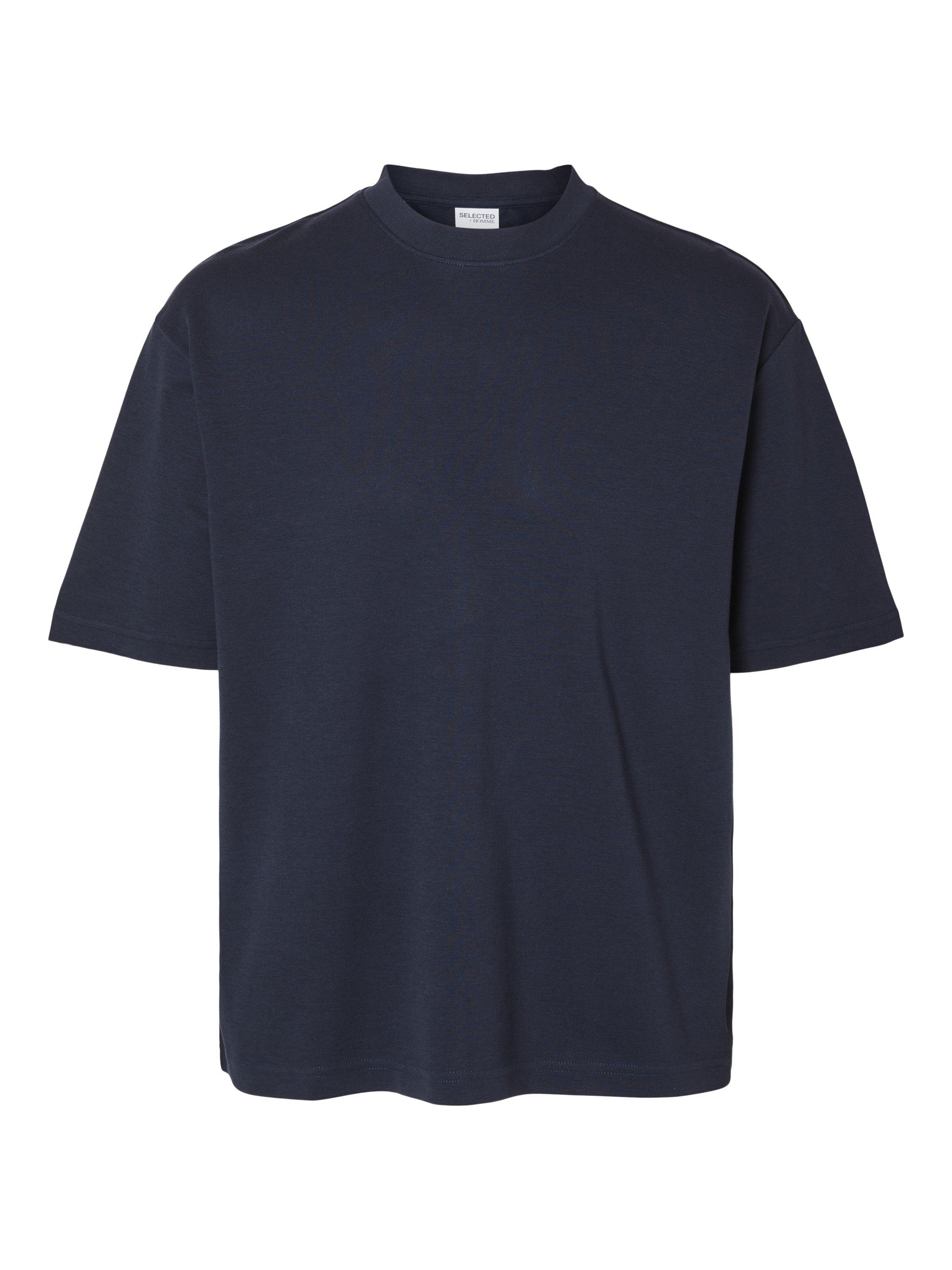 Product image 6 of 6, which shows Selected Oscar Loose Fit T-Shirt, Sky Captain, S