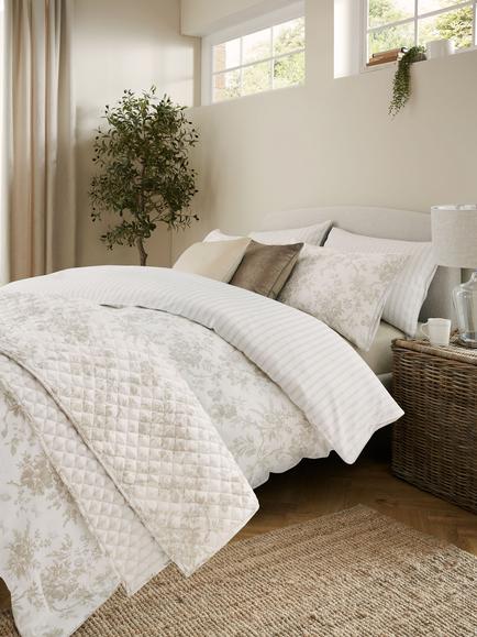Laura Ashley Walled Garden Duvet Cover Set, Dove Grey, Dove Grey