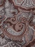 Reiss Cassiano Silk Paisley Pocket Square, Chocolate