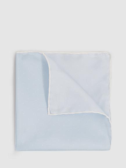 Reiss Liam Silk Pocket Square, Light Blue